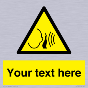 Custom warning sudden loud noise